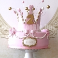 Pembe & Altın Prenses Pastası kurabiye & Cupcake<br>